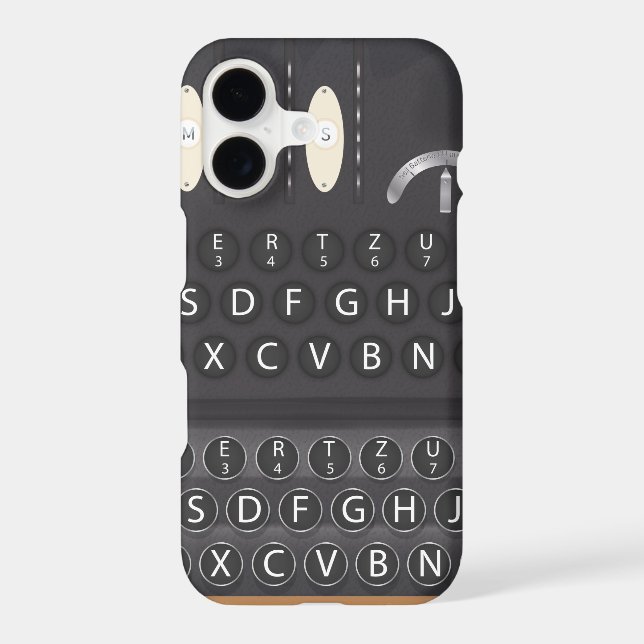 Enigma Machine Iphone Case (Back)