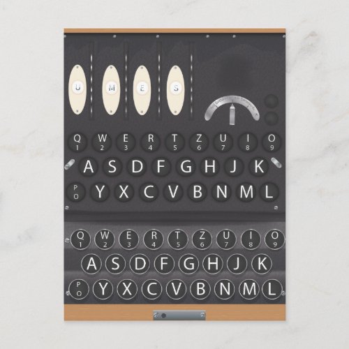 Enigma Machine Postcard