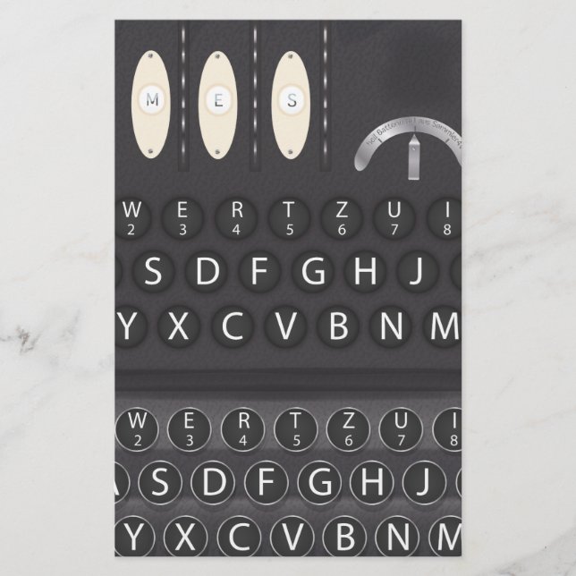 Enigma Machine Stationery (Front)