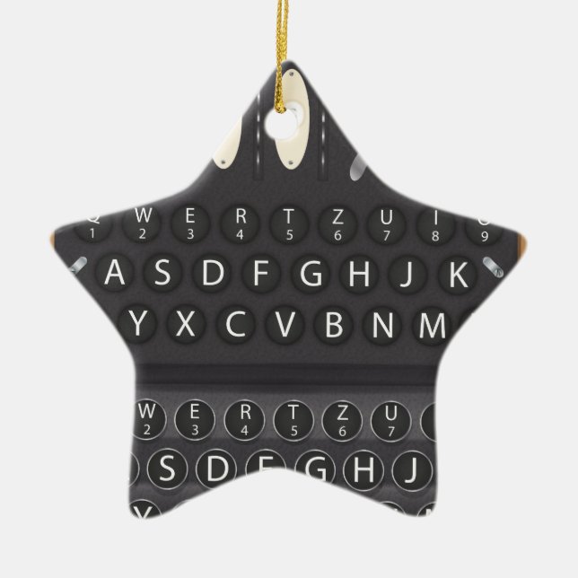 Enigma Machine technology Ceramic Ornament (Front)