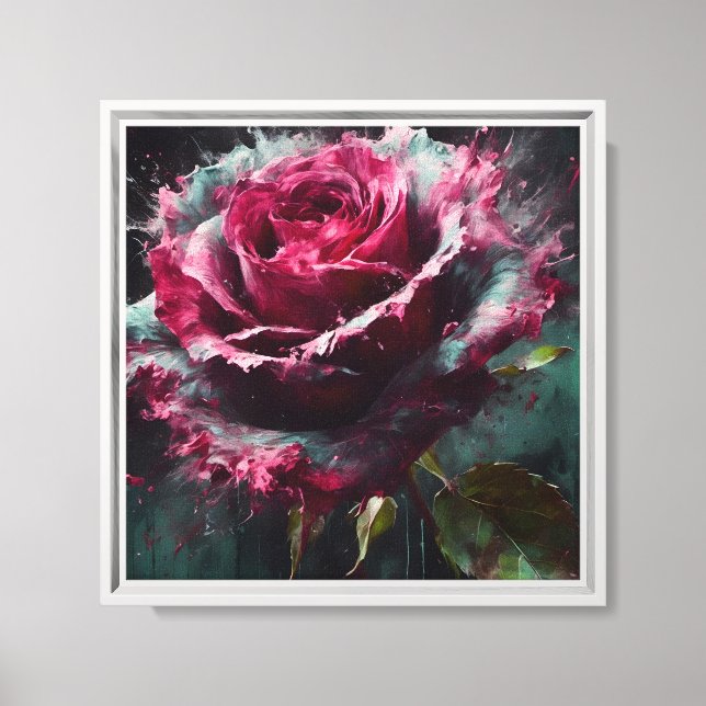 Enigmatic Baccara Rose Canvas Print (Front)