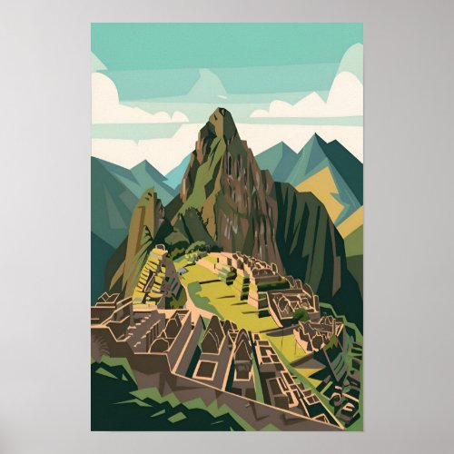 Enigmatic Beauty  Machu Picchu Peru Poster