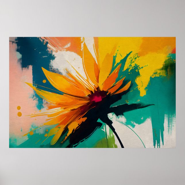 Enigmatic Blossom – A Dance Of Color And Motion Poster (Front)