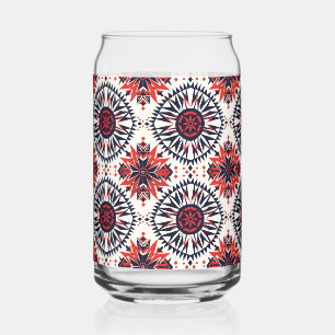 Enigmatic Blue "Cosmic Interlock" Printed Glass Tu