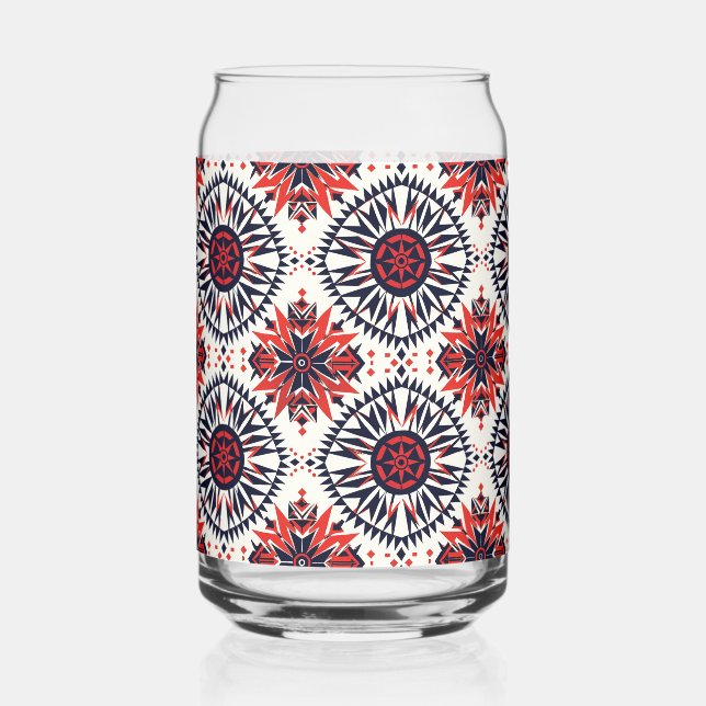 Enigmatic Blue "Cosmic Interlock" Printed Glass Tu (Front)