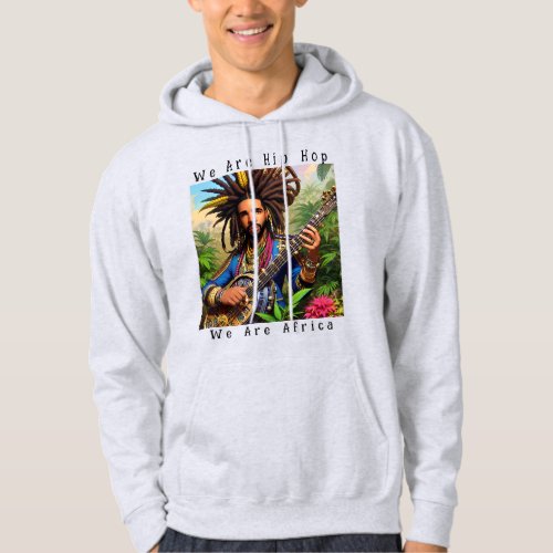 Enigmatic Dreadlocked Man French Terry Hoodie