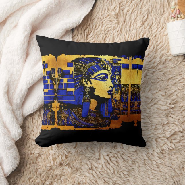 Enigmatic Egyptian Pharaonic Manuscripts Throw Pillow (Blanket)