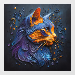 Enigmatic Feline Glance - AI Creates Wall Decal