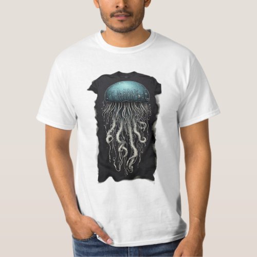 Enigmatic Jellyfish Mystical Illustration T_Shirt
