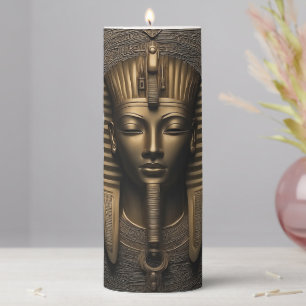 Enigmatic Pharaoh Pillar Candle