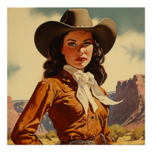 Enigmatic Prairie Elegance: Wild West Whispers Poster
