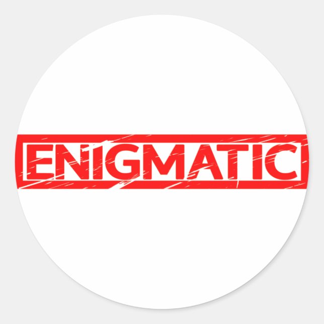 Enigmatic Stamp Classic Round Sticker (Front)