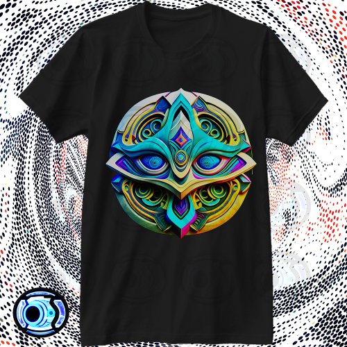 Enigmatic Vision Colorful Swirls  T_Shirt