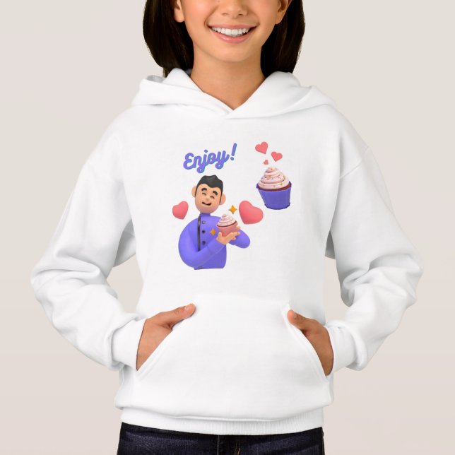 enjoy, a cupcake hoodie (Front)