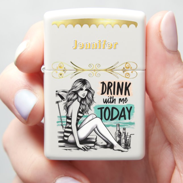 Enjoy a humorous lighter with a playful beach vibe (In Hand)