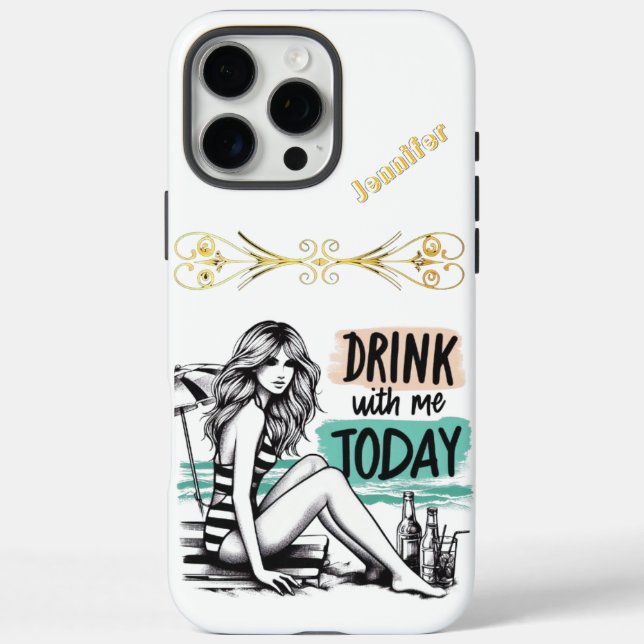 Enjoy a humorous lighter with a playful beach vibe Case-Mate iPhone case (Back)