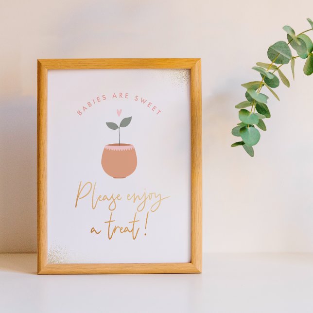 Enjoy a Treat - Baby in Bloom Foam Board (Sign Mock-up)