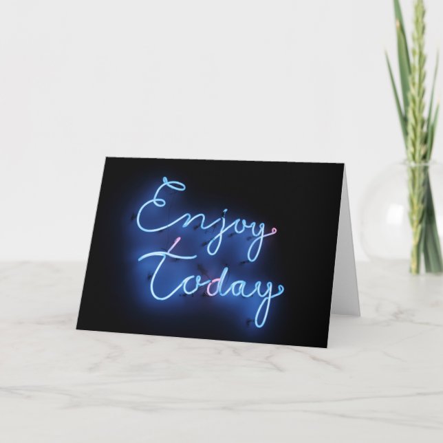 Enjoy Art Today Typographic Image Encouraging Word Card (Front)