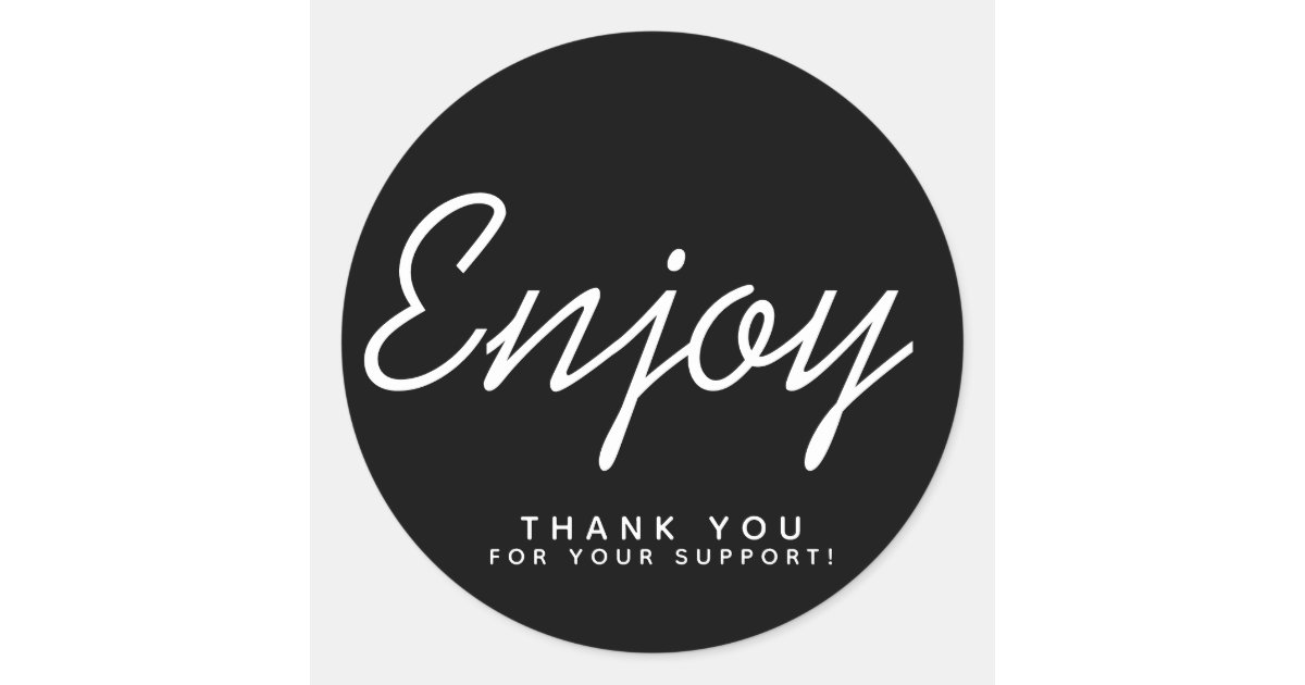 Enjoy Business Packaging Sticker Zazzle