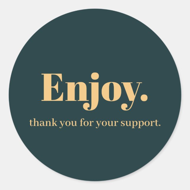 Enjoy Business Sticker Design (Front)