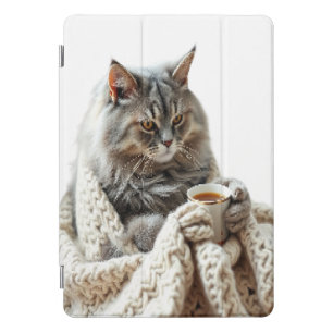 Enjoy Cat Winter Tea iPad Pro Cover