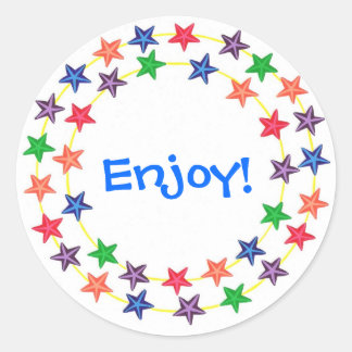 Enjoy, Circle of colorful stars stickers