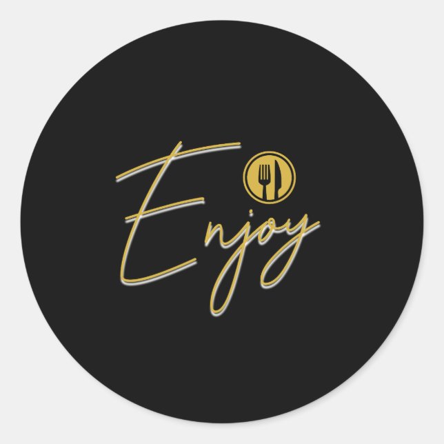 Enjoy Classic Round Sticker (Front)