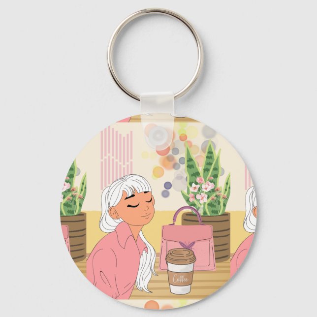 ENJOY COFFEE IS PRICELESS KEYCHAIN (Front)