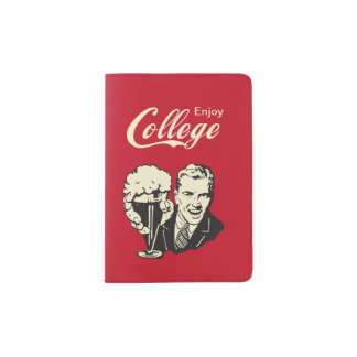 Enjoy College Life for Freshman - Retro Funny Passport Holder