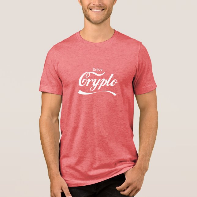 Enjoy Crypto Parody T-Shirt Tri-Blend Shirt (Front)