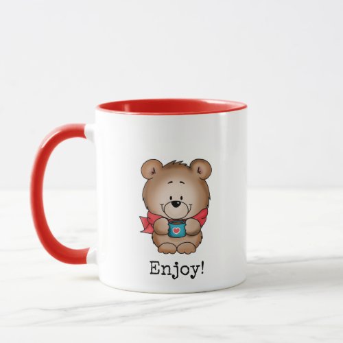 Enjoy _ cute bear on a mug mug