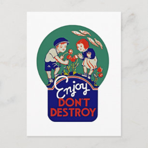 Enjoy Don't Destroy Postcard