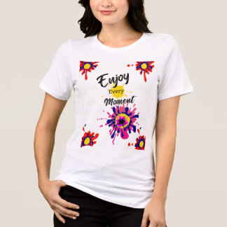 Enjoy Every Moment Colorful Paint Splash Inspirati Tri-Blend Shirt