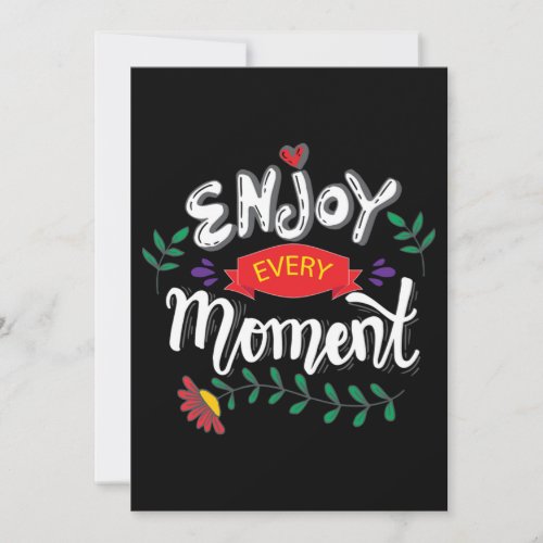 Enjoy every moment Hand lettering poster  3 Save The Date