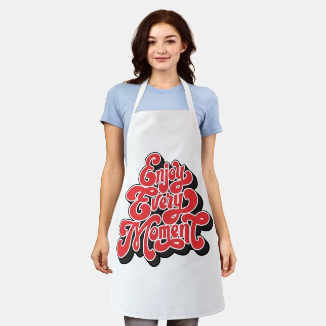 "Enjoy Every Moment - Kitchen Apron" Apron (Worn)