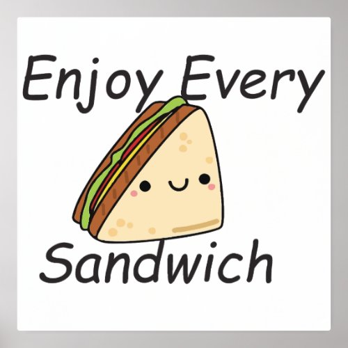 Enjoy every sandwich cute design foil prints