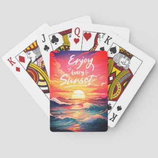 Enjoy Every Sunset Ocean Playing Cards