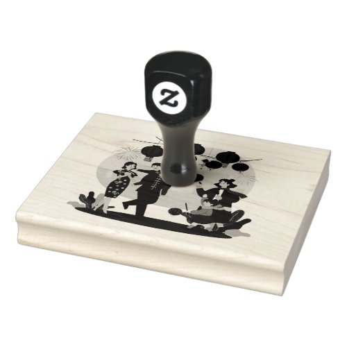 Enjoy Family part Rubber Stamp