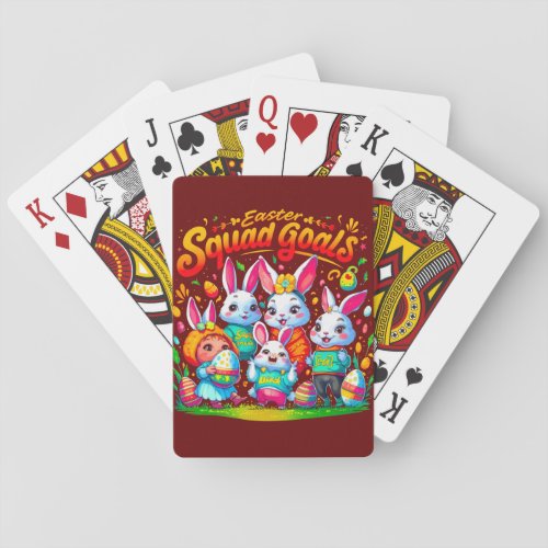 Enjoy Festive Seasonal Fun with Easter Bunny Art Playing Cards