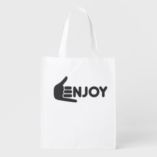 enjoy, joy, happiness, positive vibes, good mood,  grocery bag
