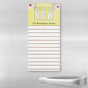 Enjoy Life Flowers To Do List Family Personalize Magnetic Notepad