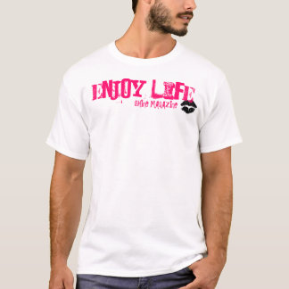 Enjoy life  long white comfy thin tee