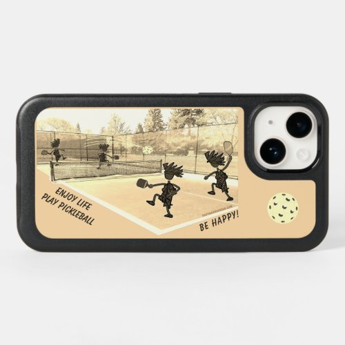ENJOY LIFE PLAY PICKLEBALL in Sepia OtterBox iPhone 14 Case
