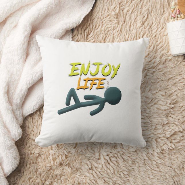 Enjoy Life Throw Pillow (Blanket)