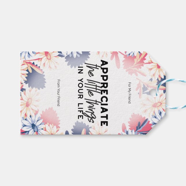 Enjoy little things quotes gift tags (Front (Horizontal))