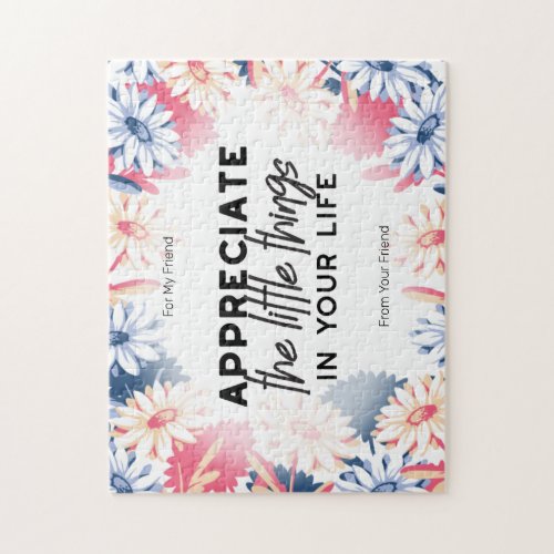Enjoy little things quotes jigsaw puzzle