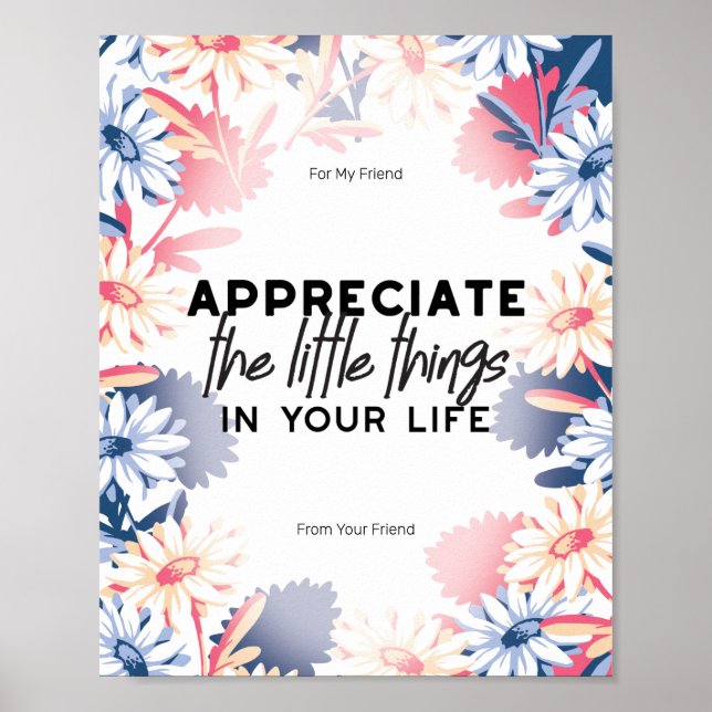 Enjoy little things quotes poster (Front)