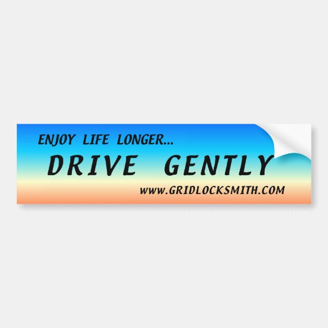 ENJOY-LL+D-GENTLY BUMPER STICKER (Front)