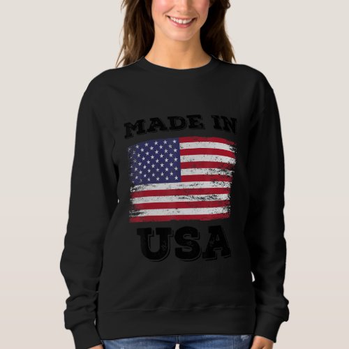 Enjoy Made In Usa With Usa Flag  Graphic Cool Desi Sweatshirt