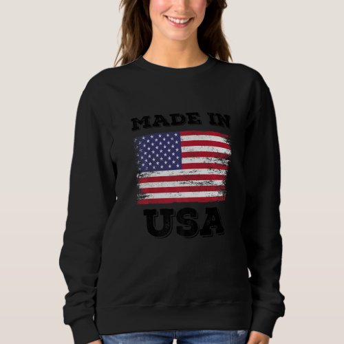 Enjoy Made In Usa With Usa Flag  Graphic Cool Desi Sweatshirt